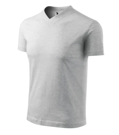 V-neck – svetlosivý melír