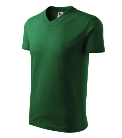 V-neck – fľaškovozelená