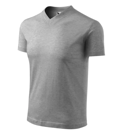 V-neck – tmavosivý melír