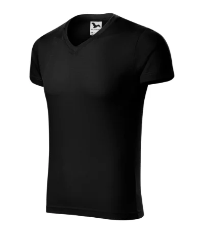 Slim Fit V-neck – čierna