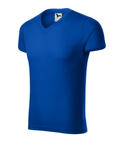 Slim Fit V-neck – kráľovská modrá
