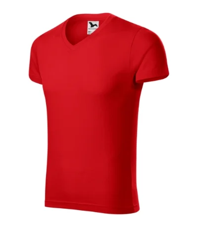 Slim Fit V-neck – červená