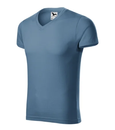 Slim Fit V-neck – denim