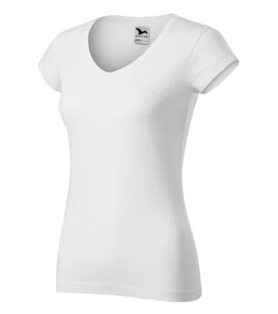 Fit V-neck – biela