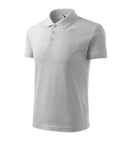Pique Polo – svetlosivý melír