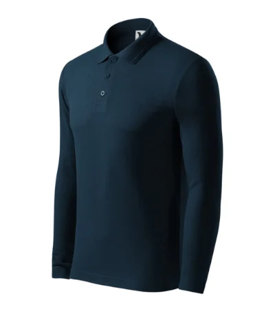 Pique Polo LS – námornícka modrá
