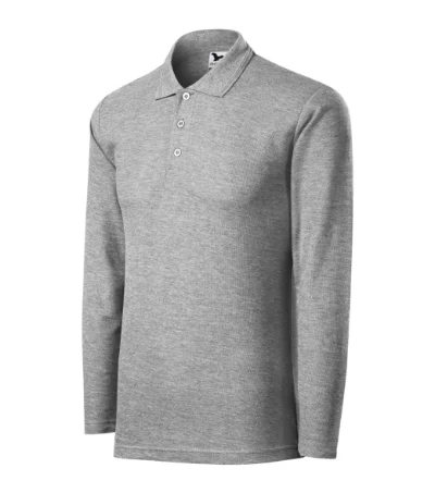 Pique Polo LS – tmavosivý melír