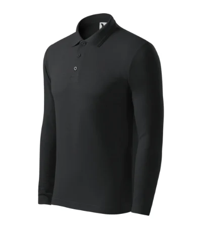 Pique Polo LS – ebony gray