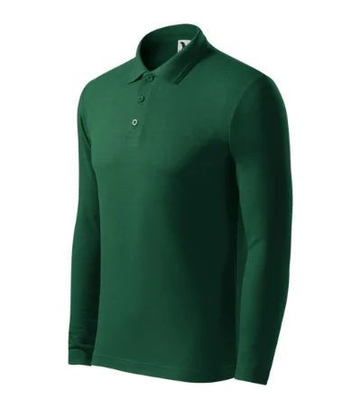 Pique Polo LS – dark green