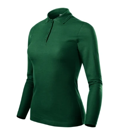 Pique Polo LS – dark green