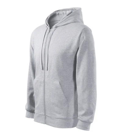 Trendy Zipper – svetlosivý melír