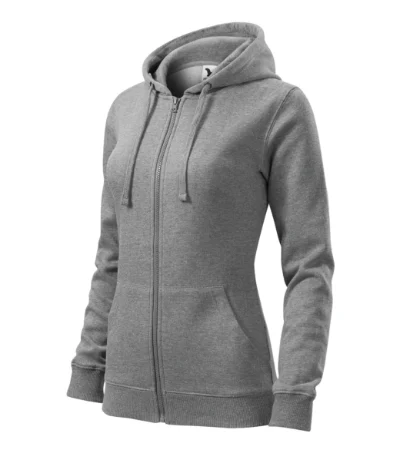 Trendy Zipper – tmavosivý melír