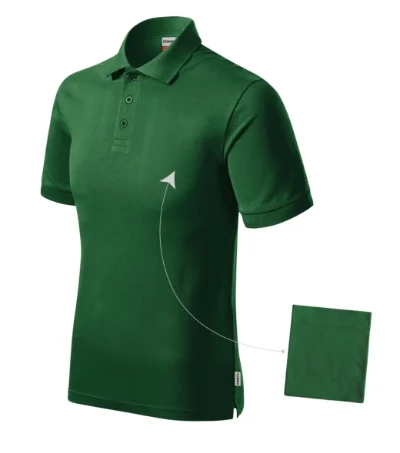 Resist Heavy Polo – fľaškovozelená 06 (brand label)