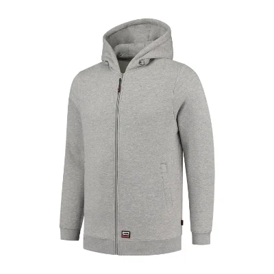 Hooded Sweat Jacket Washable 60°C – grey melange